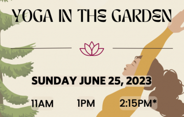 Yoga in the Garden June 25, 2023